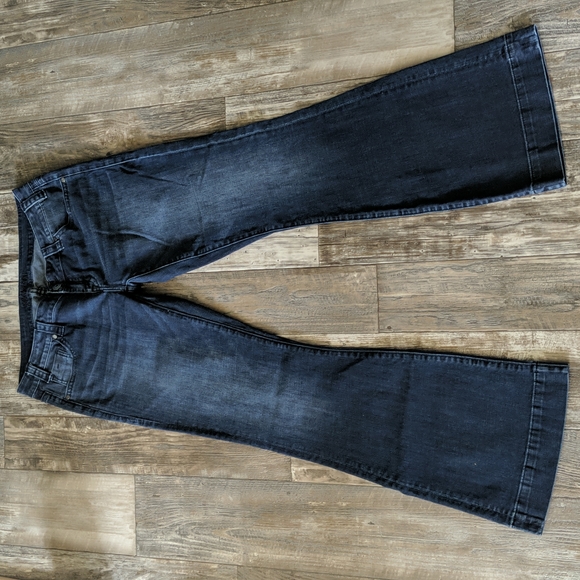 ROCK & ROLL COWGIRL low-rise trouser jeans flares wide leg 34x36L like new TALL - Picture 7 of 16